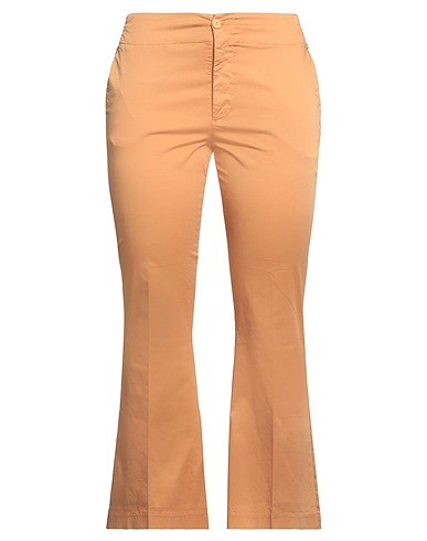 EUROPEAN CULTURE Casual pants Camel 94% Cotton, 6% Elastane