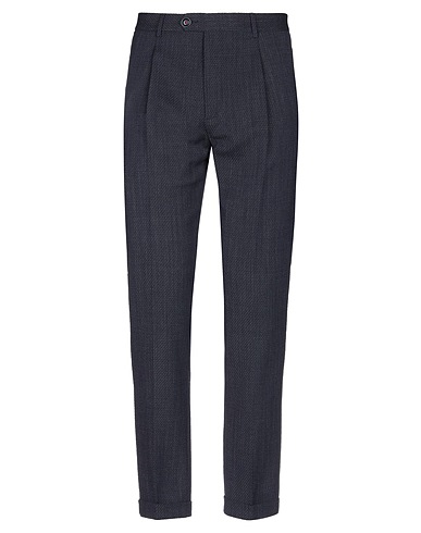 MANUEL RITZ Casual trouser Midnight blue 71% Virgin Wool, 26% Polyester, 2% Polyamide, 1% Elastane