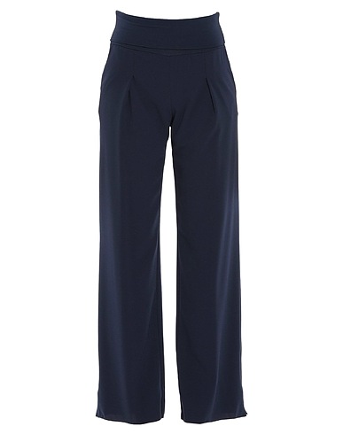 MANILA GRACE Pantalone Blu notte 88% Poliestere, 12% Elastan, Cotone
