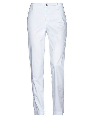 LIU •JO Casual trouser White 96% Cotton, 4% Elastane