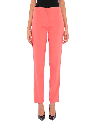 PIANURASTUDIO Casual trouser Salmon pink 79% Acetate, 18% Viscose, 3% Elastane