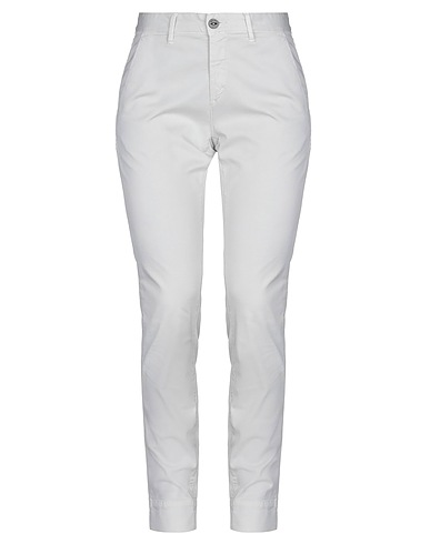CARE LABEL Casual pants Light grey 98% Cotton, 2% Elastane