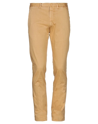 SANTANIELLO Casual trouser Camel 97% Cotton, 3% Elastane