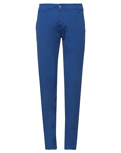 2 MEN Casual pants Blue 98% Cotton, 2% Elastane
