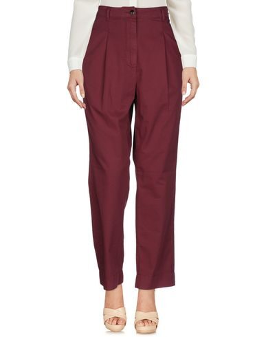 Shop Kaos Jeans Woman Pants Burgundy Size 30 Cotton In Red