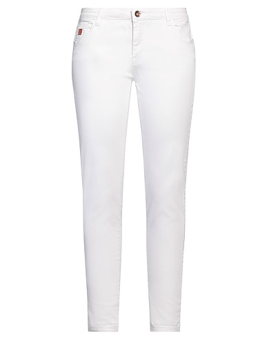 !M?ERFECT Casual pants White 98% Cotton, 2% Elastane