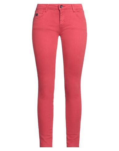 !m?erfect Woman Pants Red Size 26 Cotton, Elastane