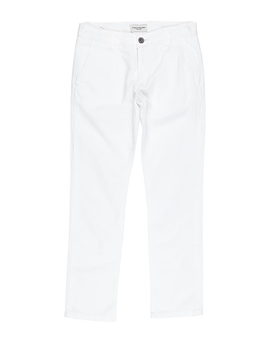 PAOLO PECORA Casual trouser White 63% Cotton, 35% Linen, 2% Elastane