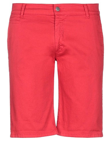 DANIELE ALESSANDRINI HOMME Shorts & Bermuda Rosso 97% Cotone, 3% Lyocell