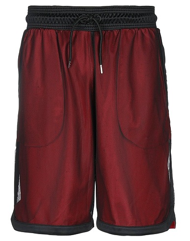 MARCELO BURLON Shorts & Bermuda Burgundy 100% Cotton, Polyester