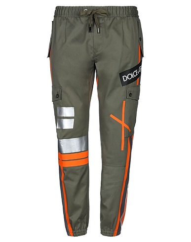 DOLCE&GABBANA Casual trouser Military green 90% Cotton, 10% Polyurethane