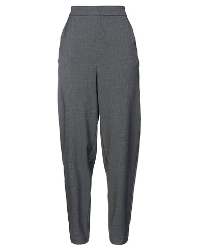 MANILA GRACE Casual trouser Charcoal 68% Polyester, 30% Viscose, 2% Elastane