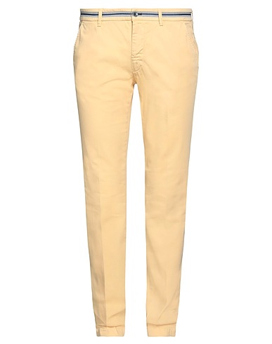 MASON'S Casual pants Yellow 96% Cotton, 4% Elastane