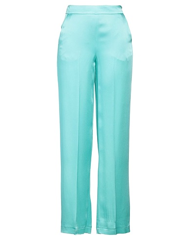 MALÌPARMI Casual trouser Turquoise 71% Acetate, 29% Viscose