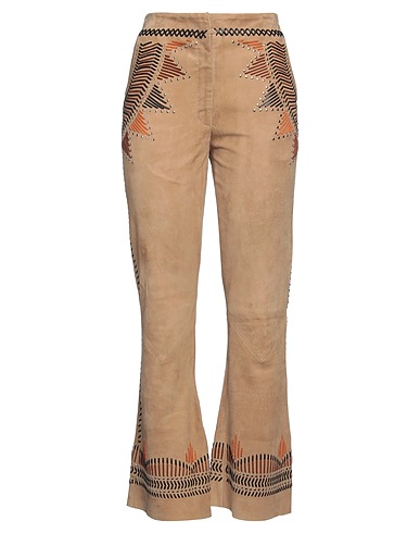 ALBERTA FERRETTI Casual trouser Camel Lambskin