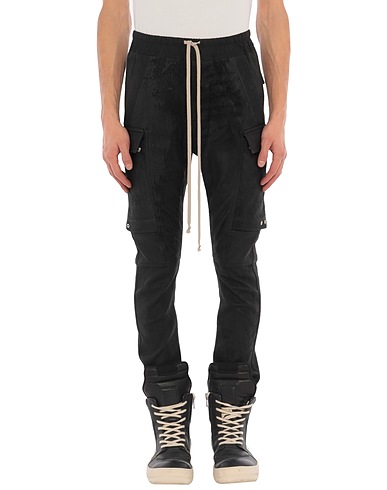 RICK OWENS Cargo Black 65% Lambskin, 34% Cotton, 1% Elastane