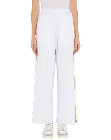 SHOPART Casual pants White 93% Polyester, 7% Lycra®