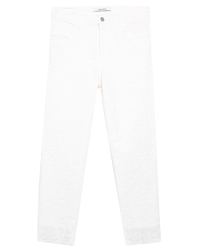 J BRAND Casual trouser White 90% Cotton, 8% Polyester, 2% Elastane