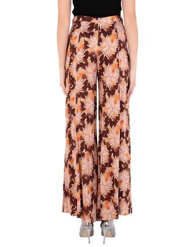 L'autre Chose Printed Palazzo Pants In Brown