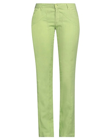 JECKERSON Casual trouser Light green 100% Linen