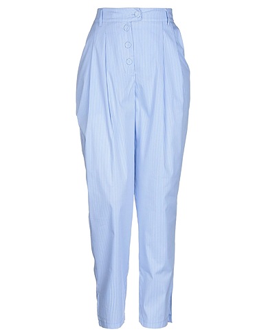 ERMANNO DI ERMANNO SCERVINO Casual trouser Sky blue 72% Cotton, 25% Polyamide, 3% Elastane