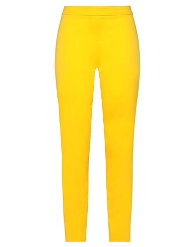 MOSCHINO Casual trouser Yellow 96% Cotton, 4% Other Fibres