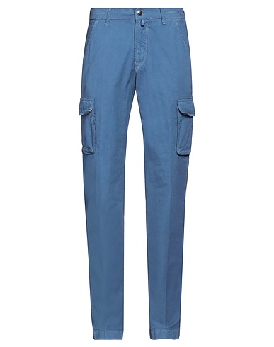 JACOB COHЁN Casual pants Slate blue 86% Cotton, 10% Linen, 4% Elastane