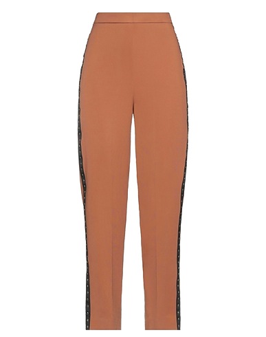 CLIPS MORE Casual trouser Brown 97% Viscose, 3% Elastane