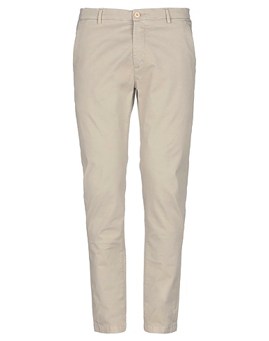 YAN SIMMON Casual trouser Beige 98% Cotton, 2% Elastane