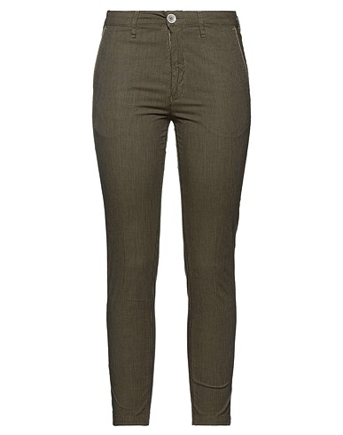 BARBA Napoli Pantalone Verde militare 84% Cotone, 14% Lino, 2% Elastan
