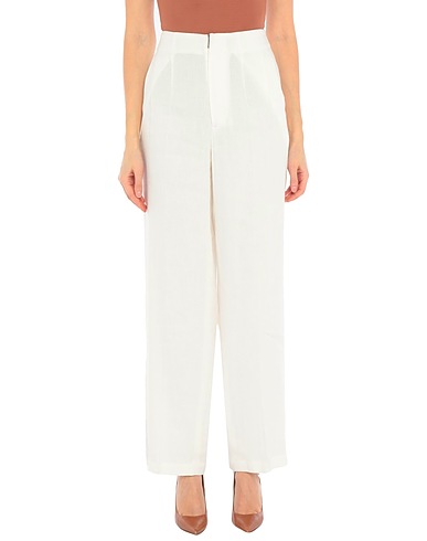 GENTRYPORTOFINO Casual pants White 54% Linen, 41% Viscose, 4% Silk, 1% Elastane