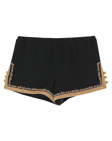 SAINT LAURENT ショートパンツ＆バミューダパンツ ブラック アセテート 57% / レーヨン 43% / 金属 / シルク
