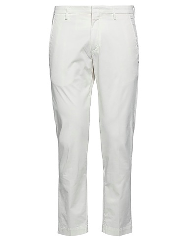 MICHAEL COAL Casual pants Off white 97% Cotton, 3% Elastane
