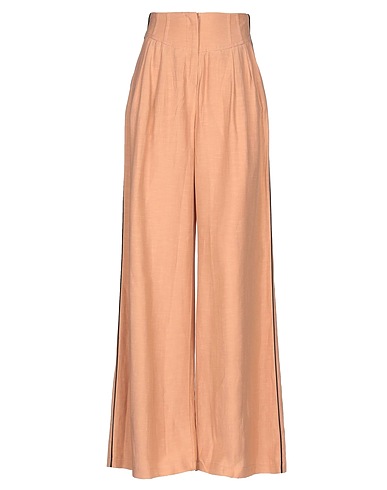 TWENTY EASY by KAOS Casual pants Camel 58% Viscose, 28% Linen, 14% Cotton