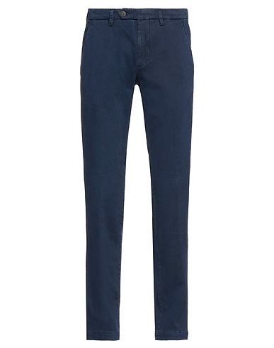 MICHAEL COAL Casual trouser Navy blue 98% Cotton, 2% Elastane