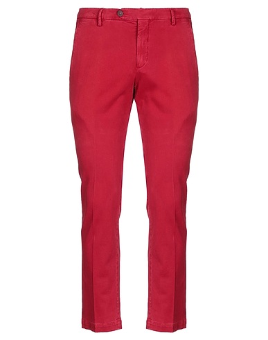 MICHAEL COAL Casual pants Burgundy 98% Cotton, 2% Elastane