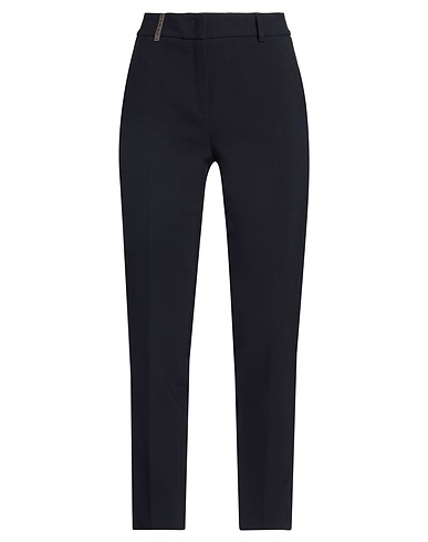 PESERICO Casual trouser Midnight blue 63% Polyester, 27% Viscose, 7% Cotton, 3% Elastane