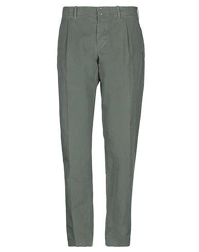 INCOTEX パンツ ミリタリーグリーン コットン 71% / リネン 29%