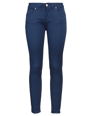 NUALY Casual pants Midnight blue 97% Cotton, 3% Elastane