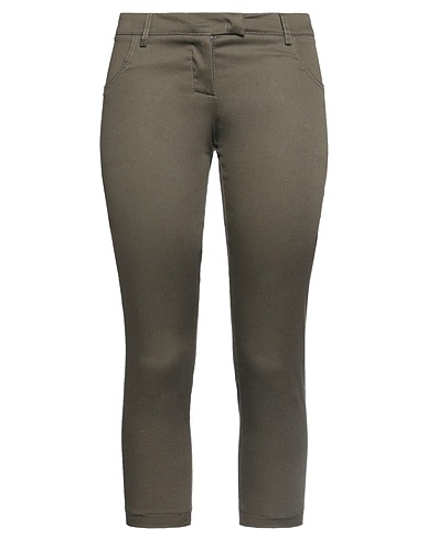 CRISTINAEFFE Casual trouser Military green 97% Cotton, 3% Elastane