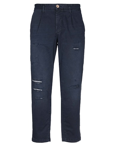 JACK & JONES Casual trouser Midnight blue 97% Cotton, 3% Elastane