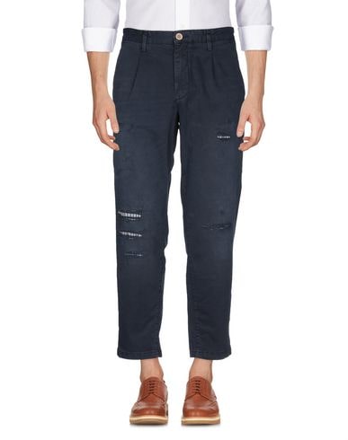 Shop Jack & Jones Man Pants Midnight Blue Size 29w-32l Cotton, Elastane