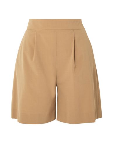 Shop La Collection Woman Shorts & Bermuda Shorts Camel Size 3 Wool, Polyamide, Elastane In Beige