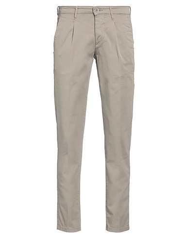 0/ZERO CONSTRUCTION Casual pants Taupe 97% Cotton, 3% Elastane