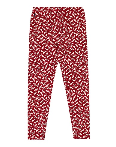 POLO RALPH LAUREN Leggings Brick red 93% Cotton, 7% Elastane