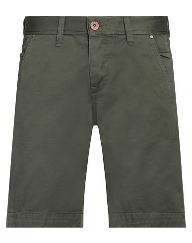 0/ZERO CONSTRUCTION Shorts & Bermudas Militärgrün 100% Baumwolle
