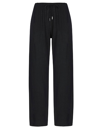 ROSSOPURO Pantalone Nero 88% Cotone, 12% Viscosa