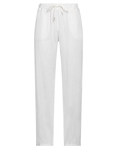 ROSSOPURO Casual trouser Off white 88% Cotton, 12% Viscose