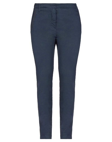 MANILA GRACE Casual pants Midnight blue 97% Cotton, 3% Elastane