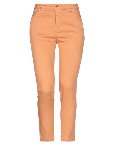 MANILA GRACE Casual trouser Brown 97% Cotton, 3% Elastane